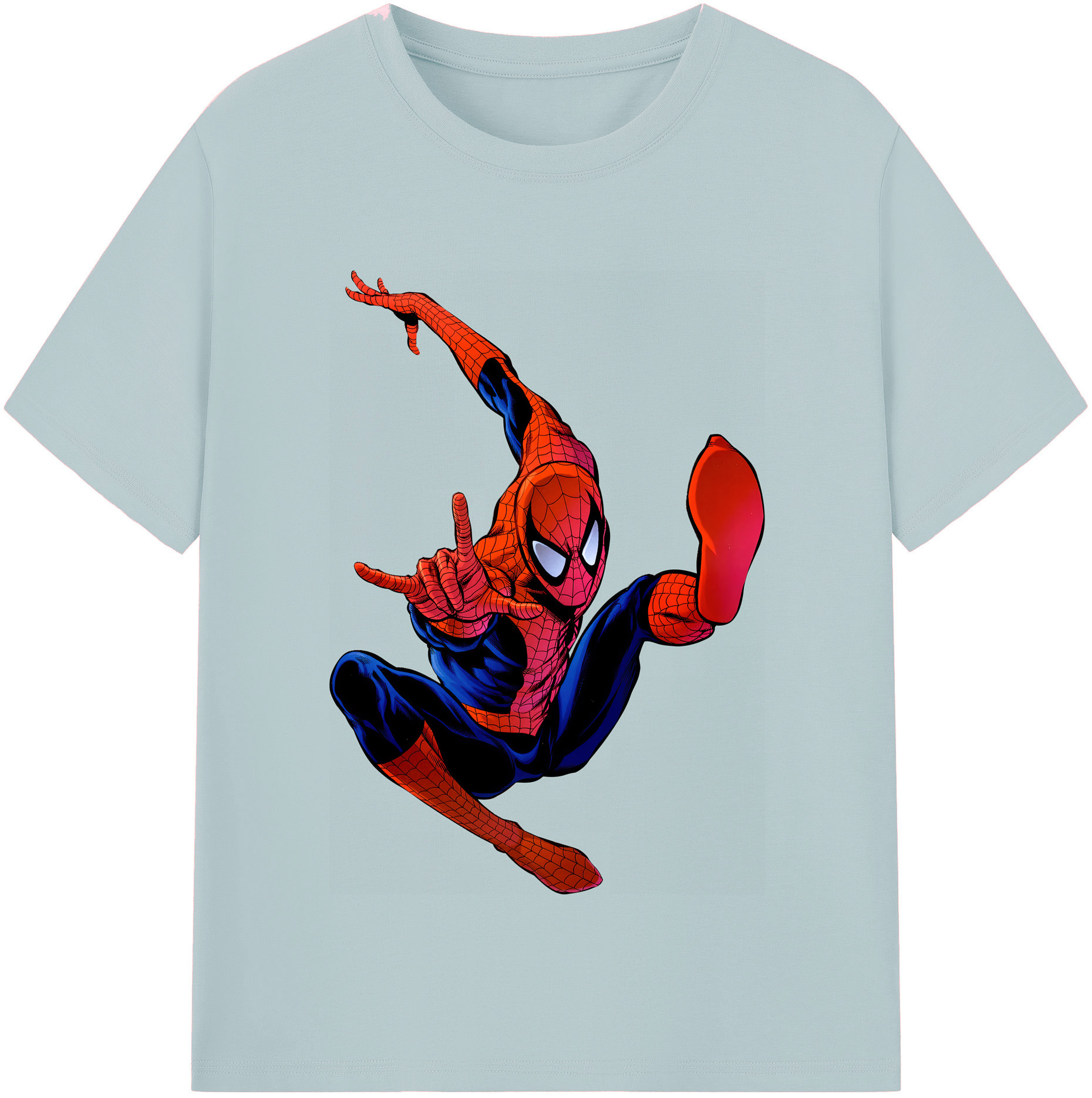 （画像用） Spider Man スパイダーマン 綿100％半袖Tシャツ（フロントプリント）